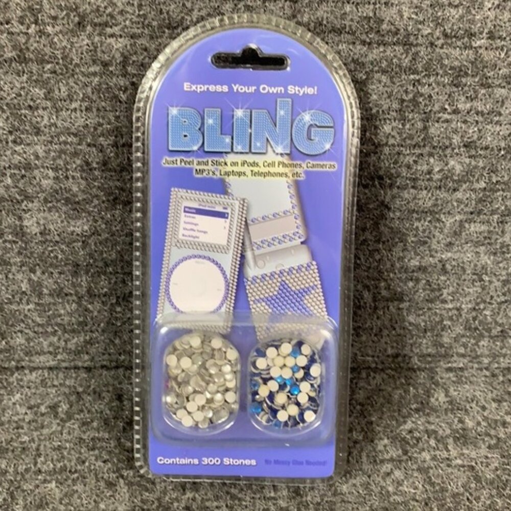 BLING Sticker Decoration 300 Rhinestones Crystal Blue Self Adhesive DYI NEW